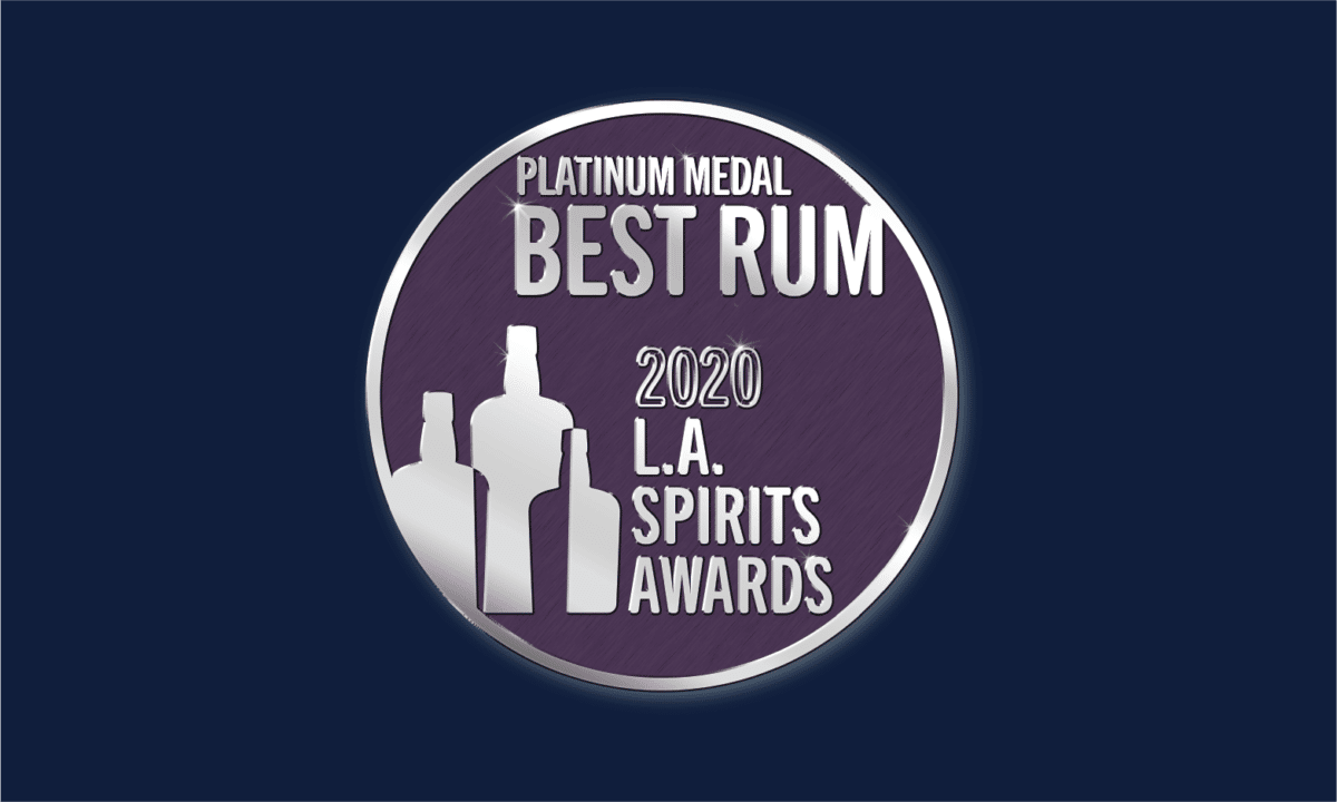 Platinum Medal Best Rum 2020 LA Spirits Awards
