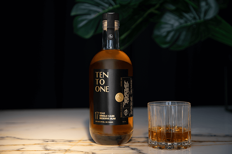Ten To One 17 Year Single Cask Reserve and Neat pour