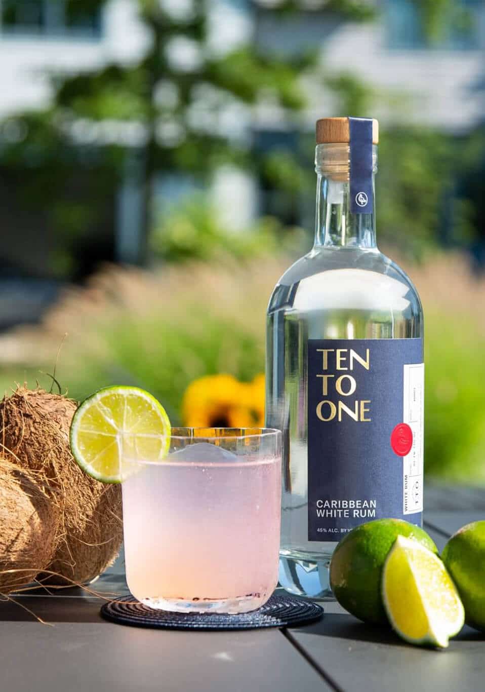 Ten To One Rum Bottle and Caribeño Cocktail