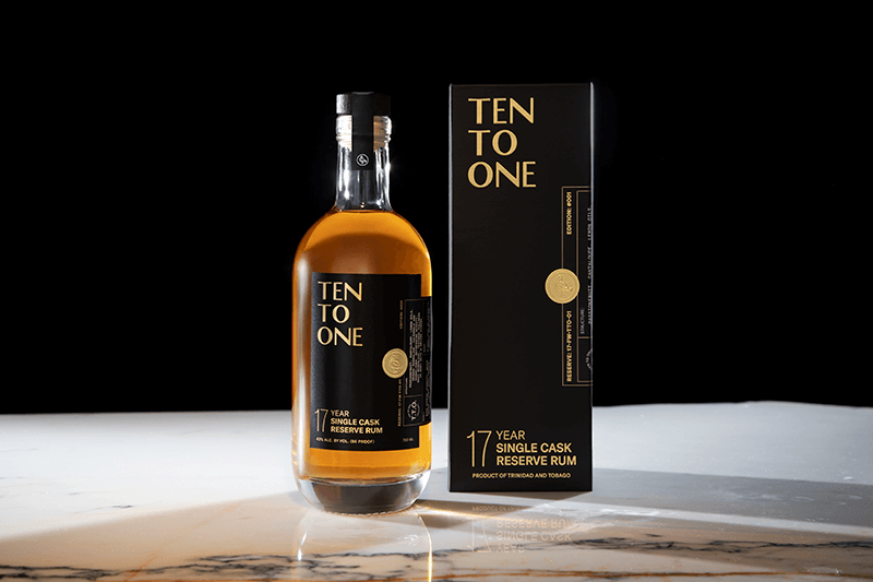 Ten To One Rum 17 year single cask reserve rum with box