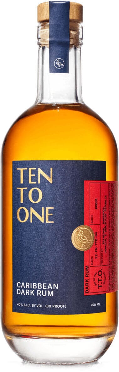 Ten To One Dark Rum Bottle