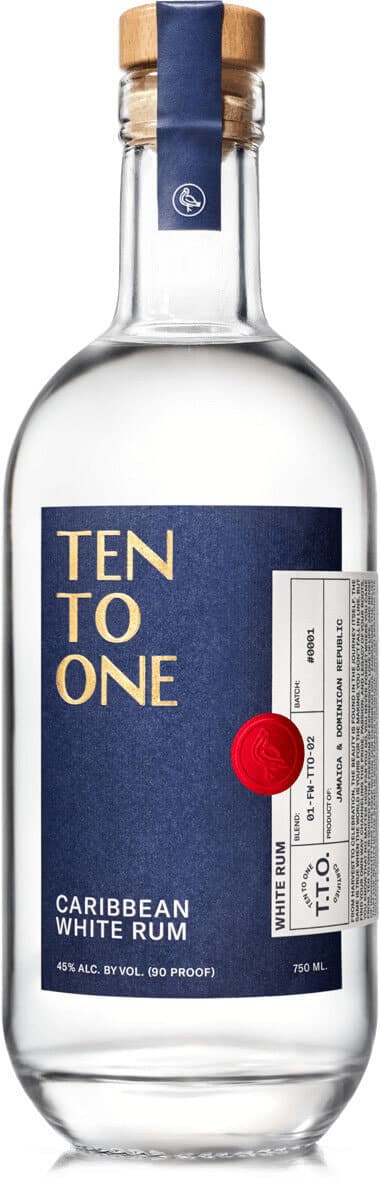 Ten To One White Rum Bottle
